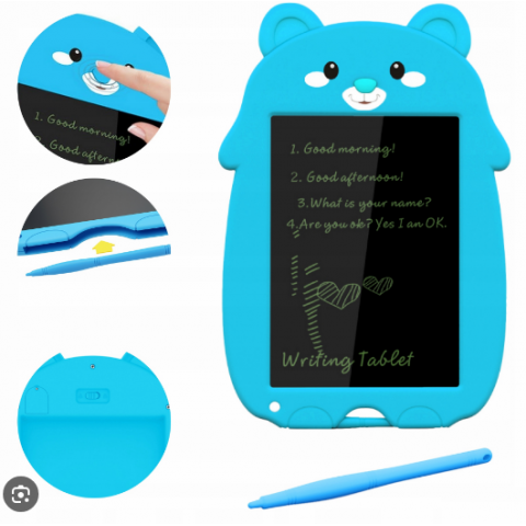 Rašymo - piešimo lentelė vaikiška žydra Setty Bear